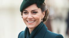 Catherine, Princess of Wales attends the 2025 Irish Guard's St. Patrick's Day Parade at Wellington Barracks on March 17, 2025