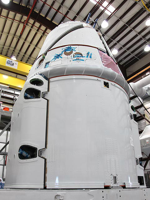 Dragon Spacecraft in Final Processing