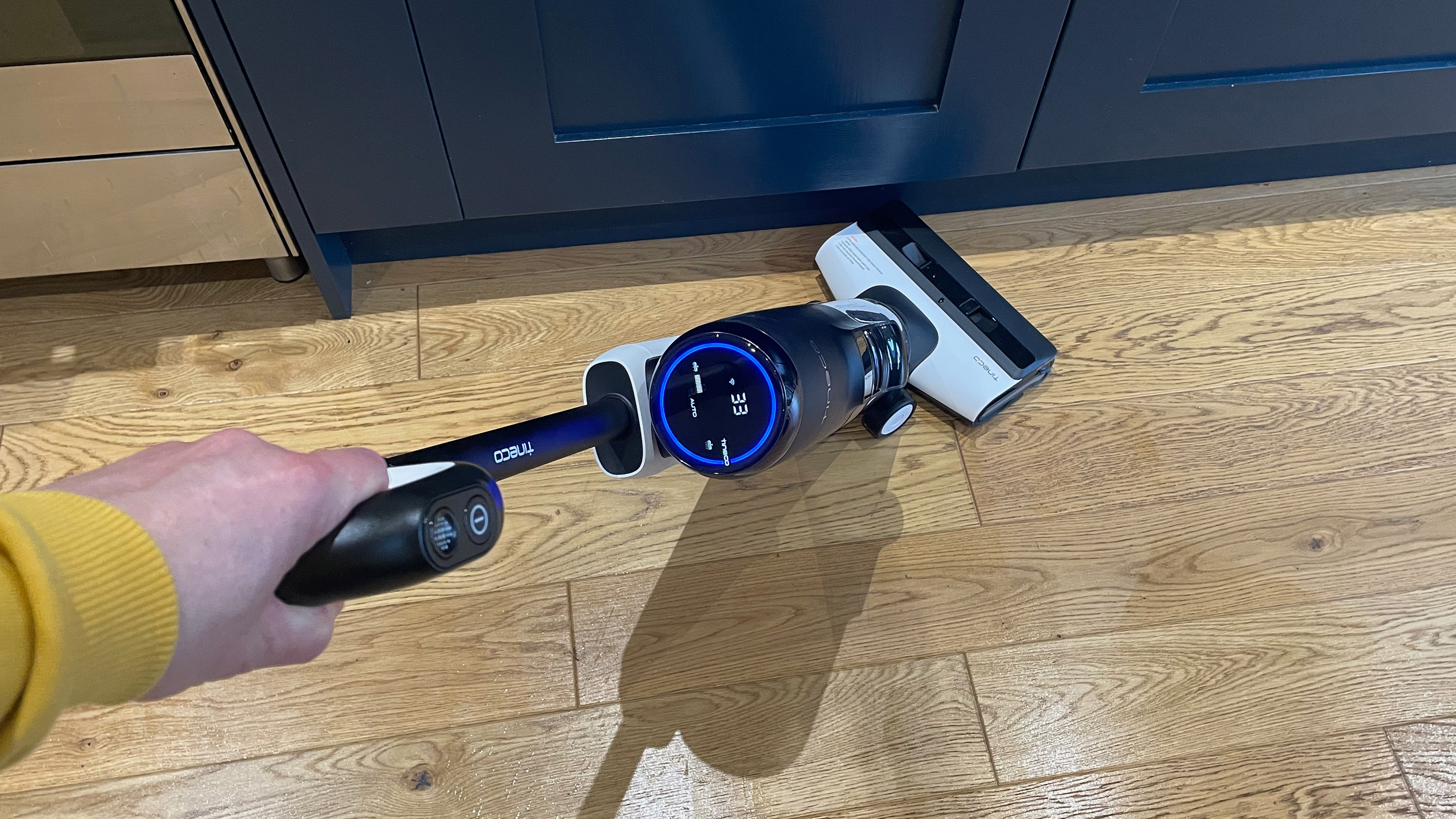 The Tineco Floor One S5 being used to clean a hard floor