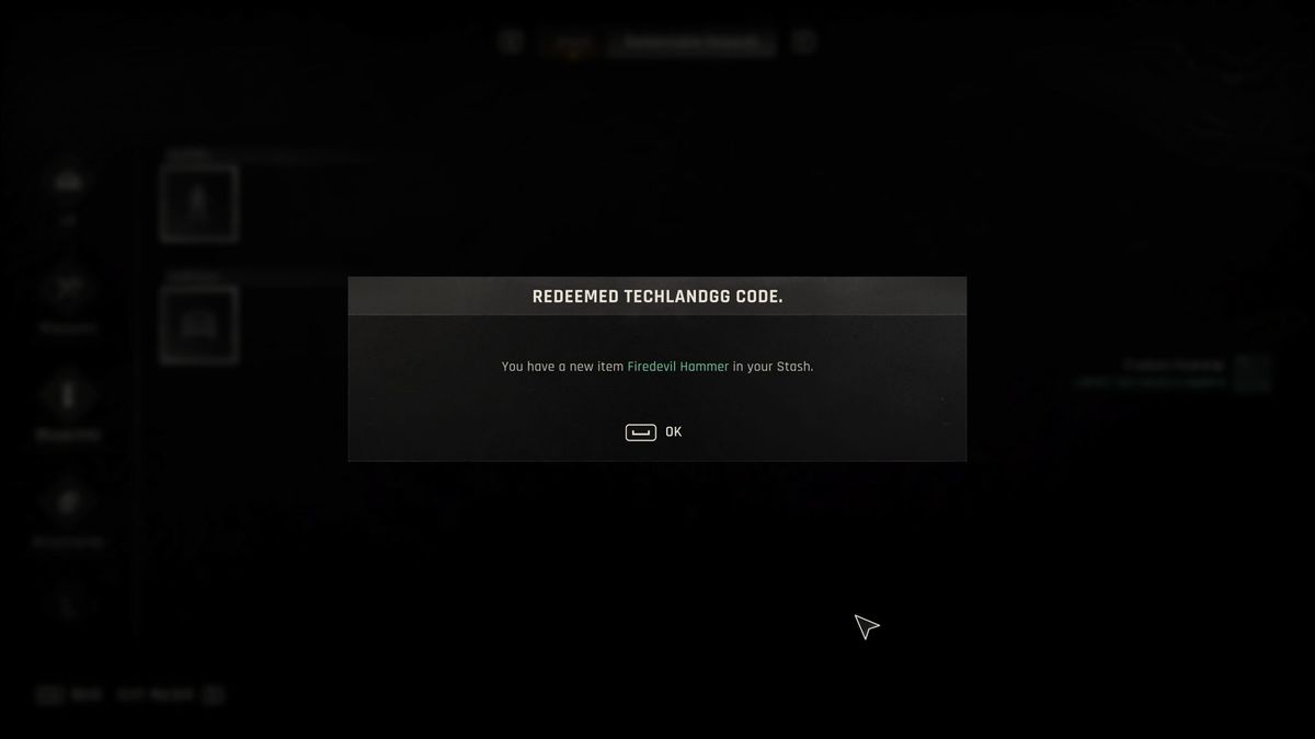 The Dying Light: The Beast reward menu confirming the player has successfully opened a docket.