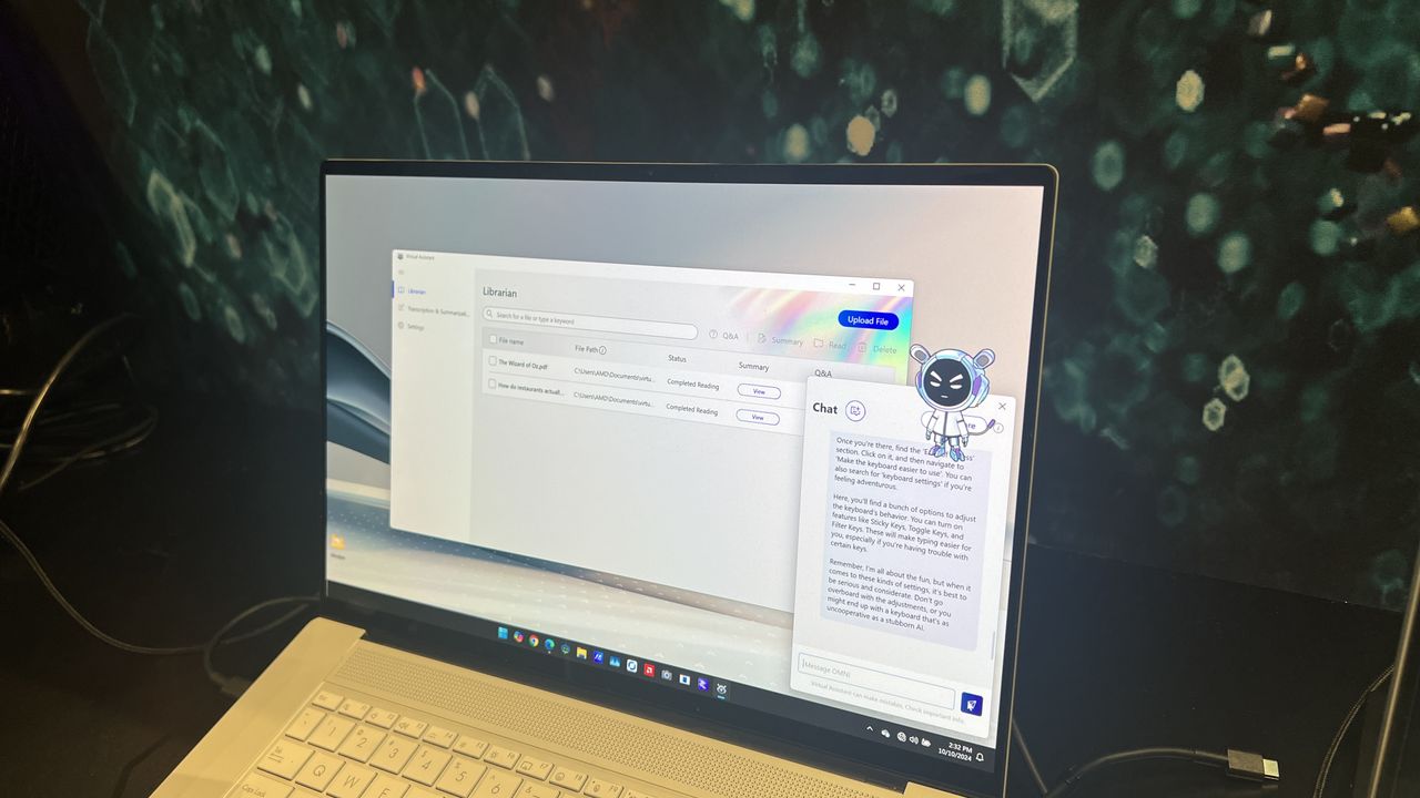 An AI demo at the AMD Advancing AI 2024 event