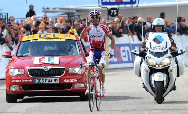 Joaquim Rodriguez (Katusha) wins the stage