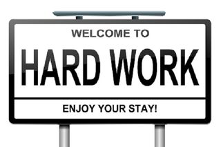 hard work sign