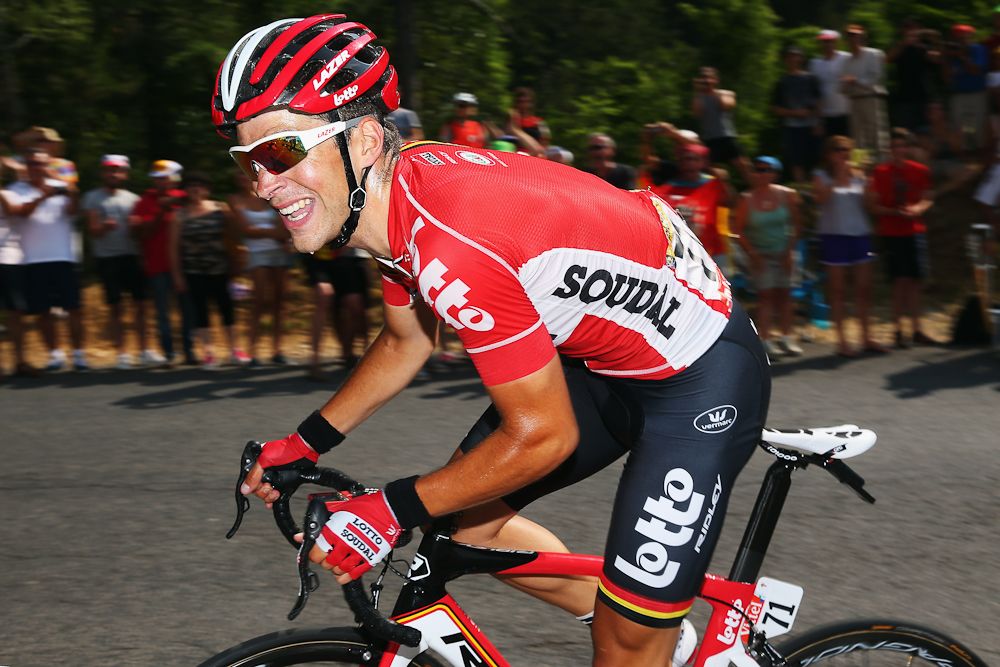 Tony Gallopin in action during stage 14.