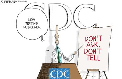 Editorial Cartoon U.S. CDC Covid guidelines