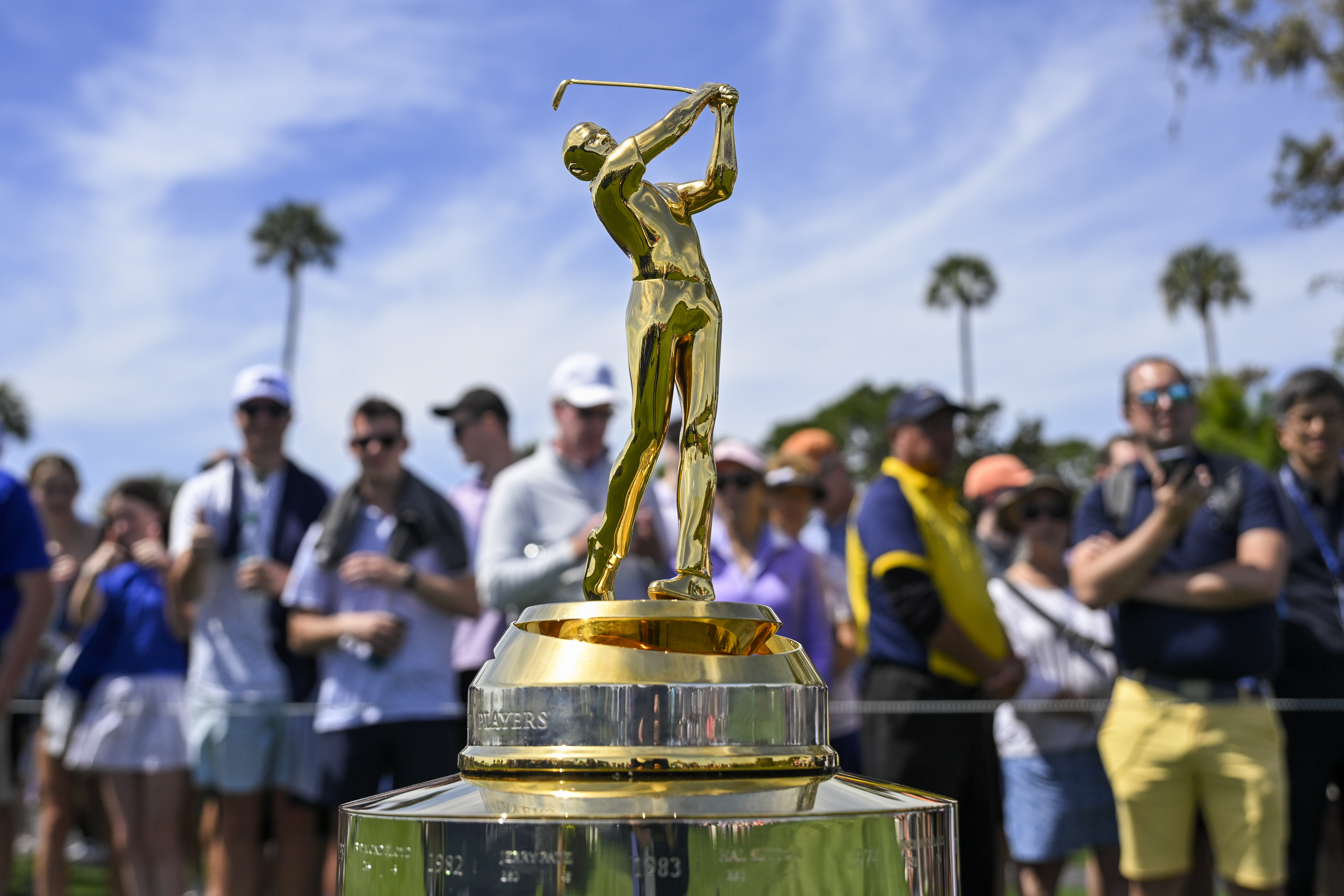 A general view of The Players Championship trophy