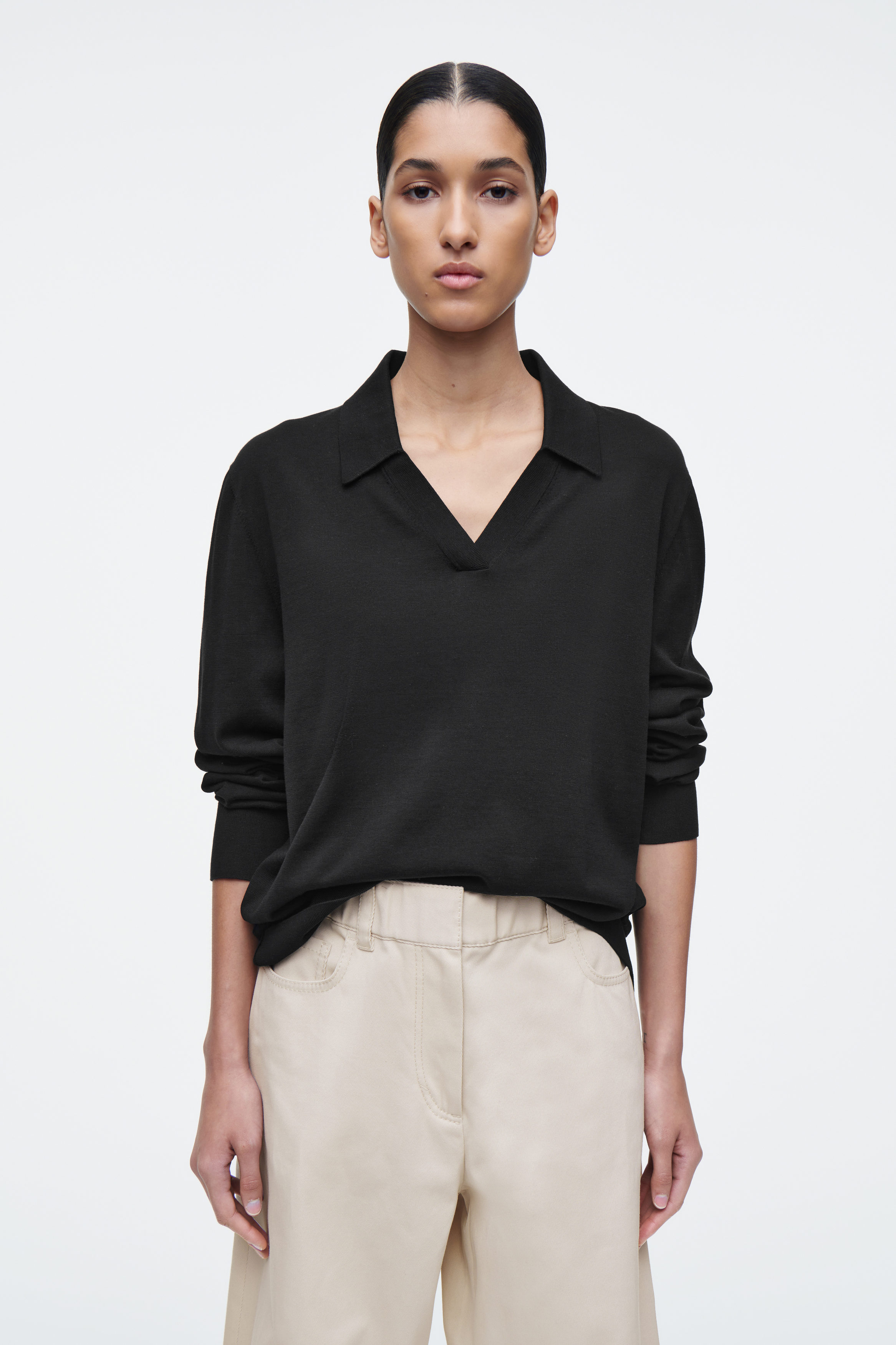 Knitted Silk Polo Shirt