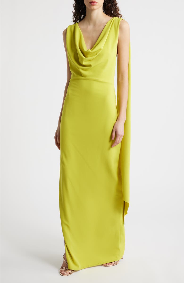 Brullo Draped Column Gown
