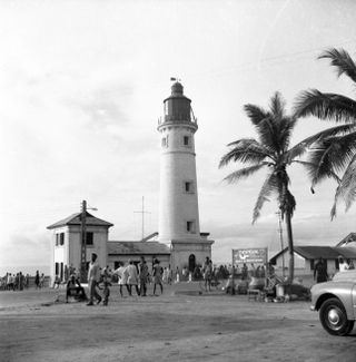 James Town's lighthouse, in front of the street where the Ever Young Studio was standing,1953