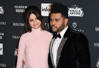 The Weeknd and Selena Gomez attend Harper's BAZAAR Celebration of 'ICONS By Carine Roitfeld' at The Plaza Hotel presented by Infor, Laura Mercier, Stella Artois, FUJIFILM and SWAROVSKI on September 8, 2017 in New York City.
