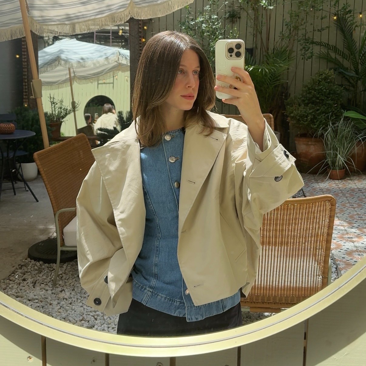 Jamie Chevron taking a mirror selfie 