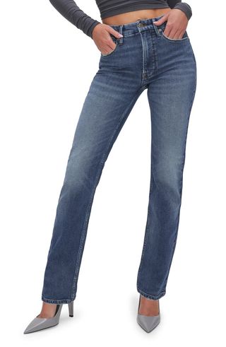 Good Icon High Waist Straight Leg Jeans