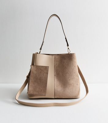 Mink Panelled Hobo Bag