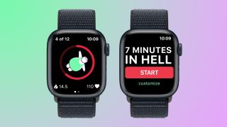 Screenshots of the CARROT Fit app on Apple Watch