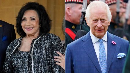 Composite of pictures of Shirley Ballas at Windsor Castle after being made a Companion of Honour in 2024 and King Charles during the Ceremony of the Keys in the Gardens of The Palace of Holyroodhouse in 2024