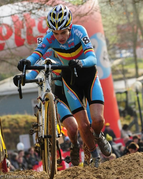 Wout Van Aert (Belgium) gave up the lead to Van Der Poel mid-race