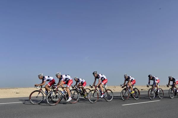 The Lotto Belisol squad finished in 10th place for the team time trial.