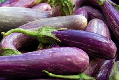 Pile Of Purple Eggplants