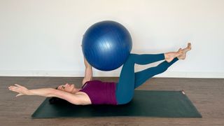 Keri Bergeron demonstrating core exercises for hikers