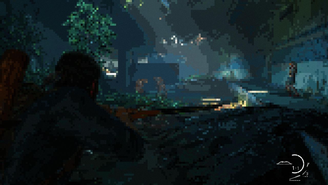 The Last of Us Part 1 gameplay filter 8-bit