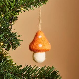 Dunelm Woodland Mushroom Felt Hanging Decoration