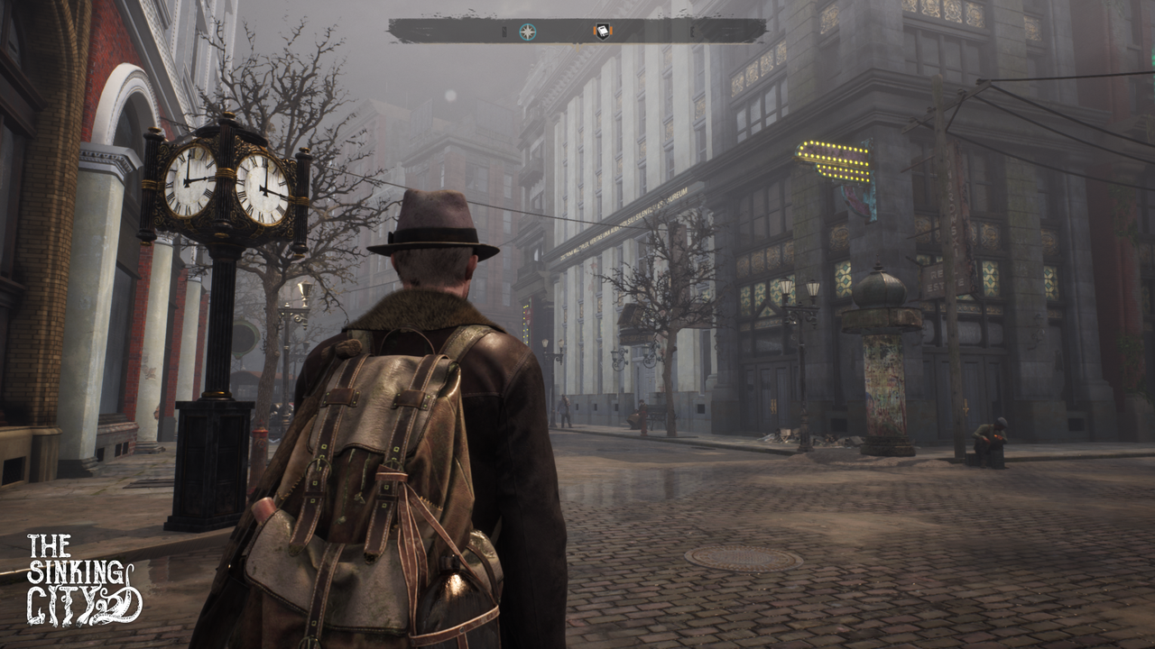 A city street in the original The Sinking City.