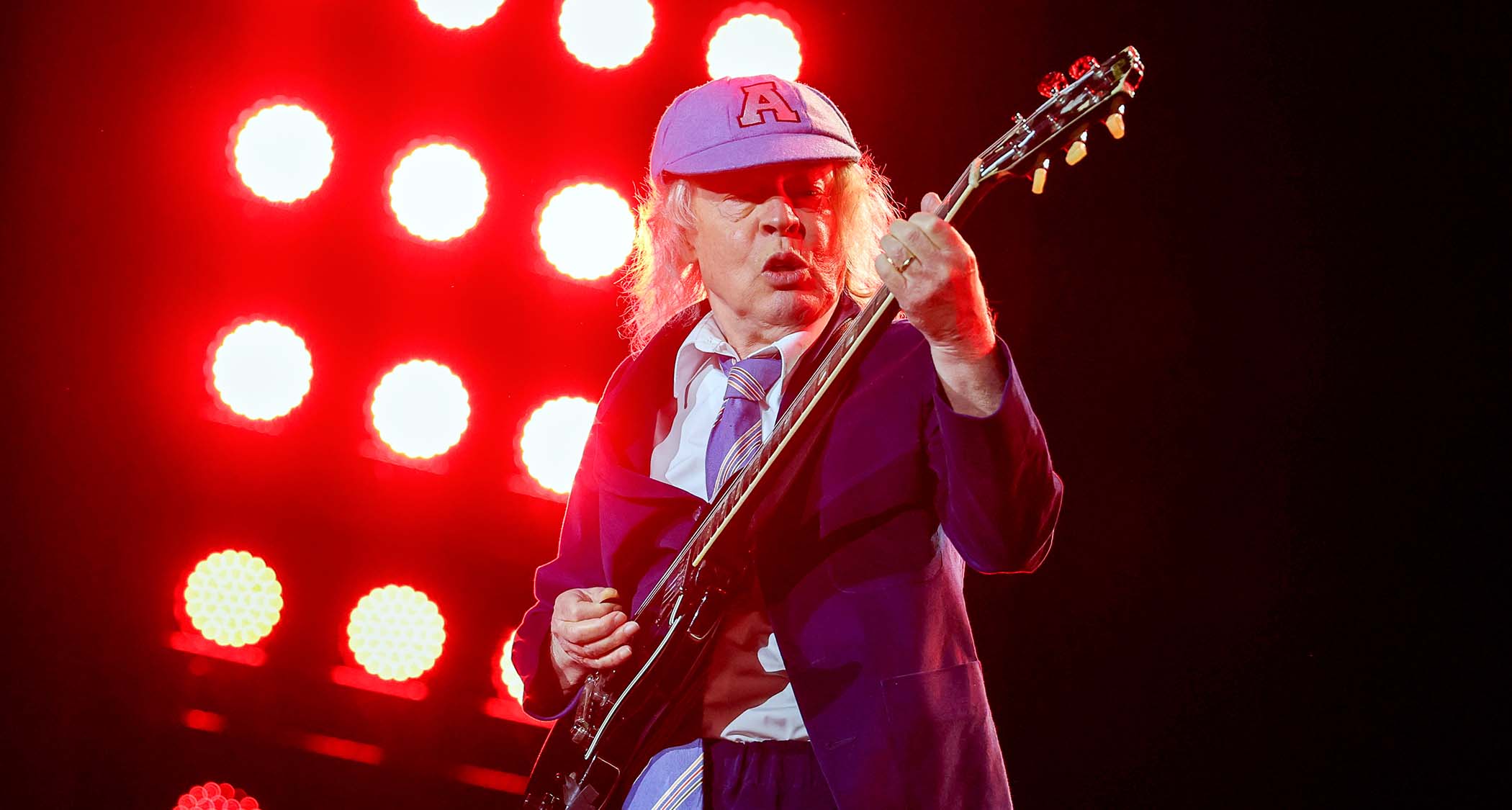 Angus Young lights it up during AC/DC's 2026 Power Up Tour