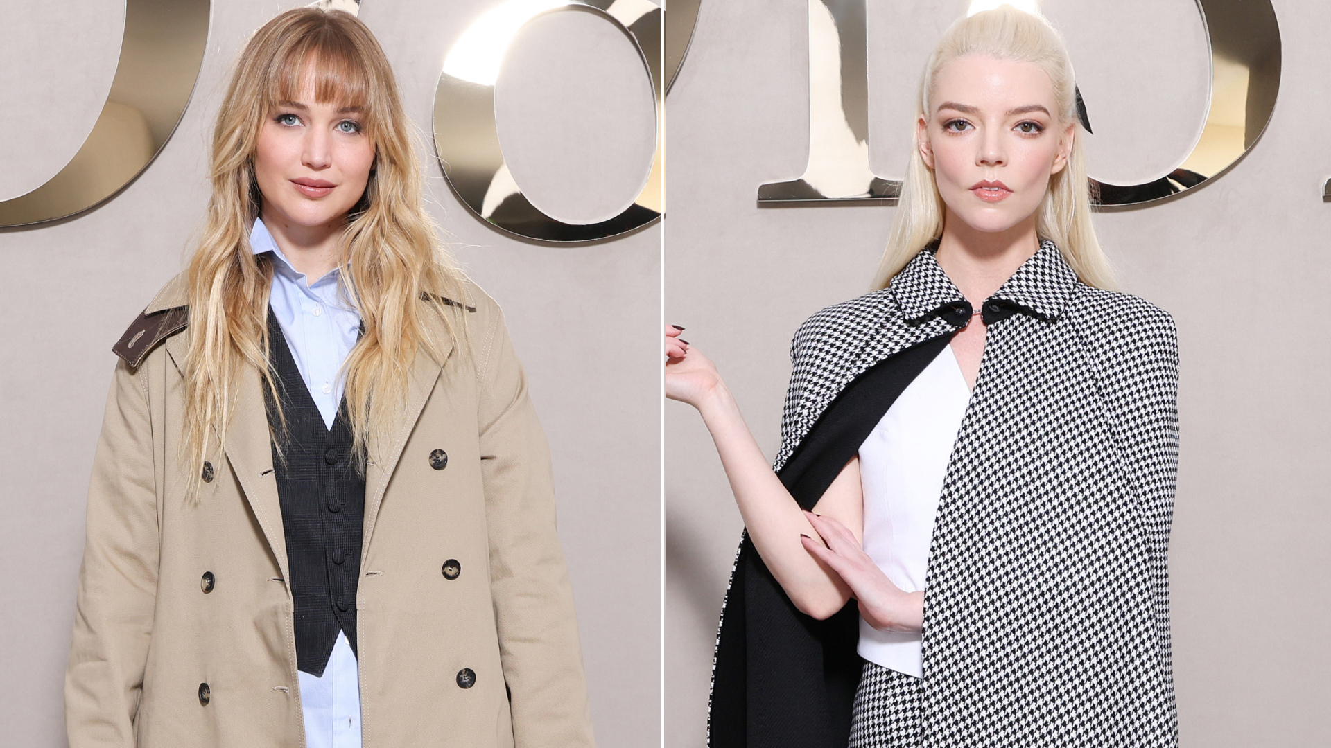 Jennifer Lawrence and Anya Taylor-Joy carry new Dior Spring 2026 bags during Paris Fashion Week