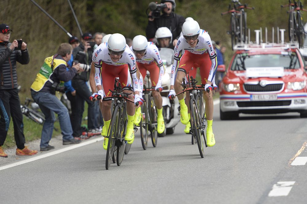 Team Katusha finished third.