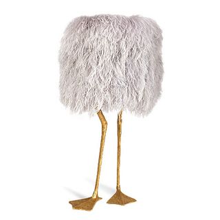 lamp with duck feet and white background