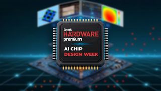 Synopsys render with AI Chip Design Week Badge