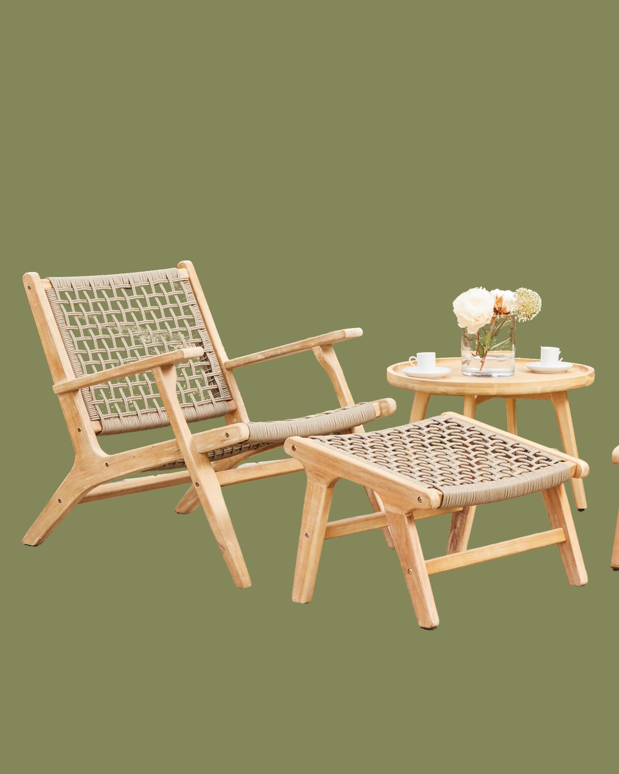 La Redoute, Lounge Chair &amp;amp; Hocker Footstool Set