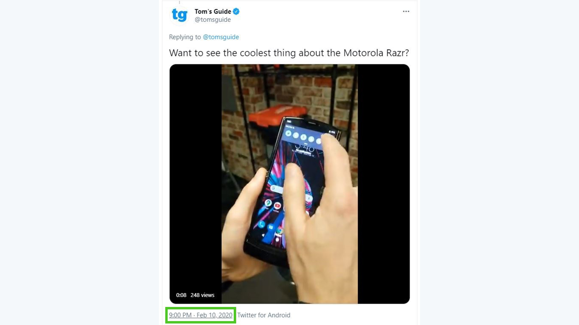 How to download videos from Twitter — click on date