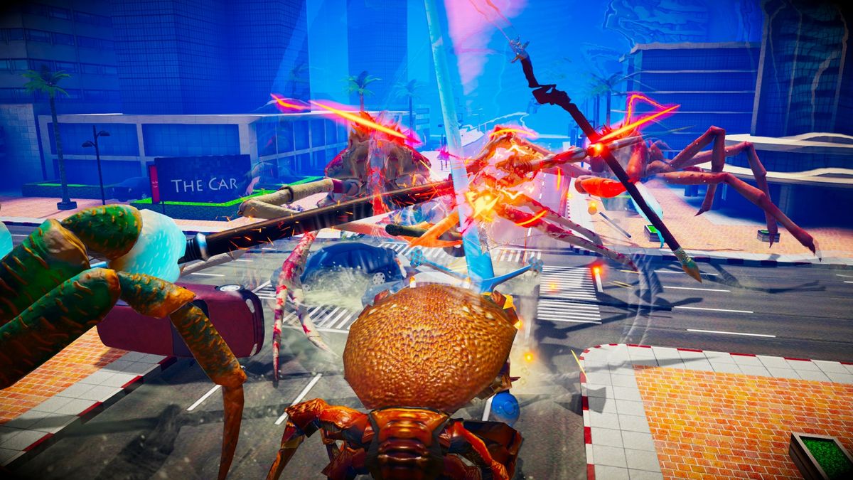 Fight Crab is a game about giant crabs fighting, and it features chainsaws  | PC Gamer