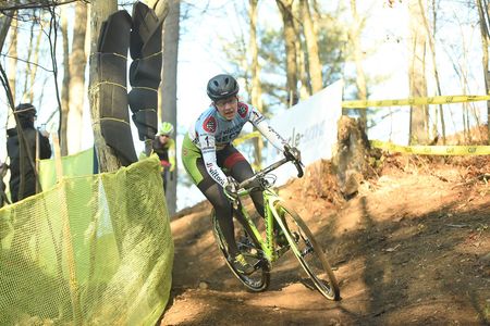 Emma White navigates a corner at Northampton International
