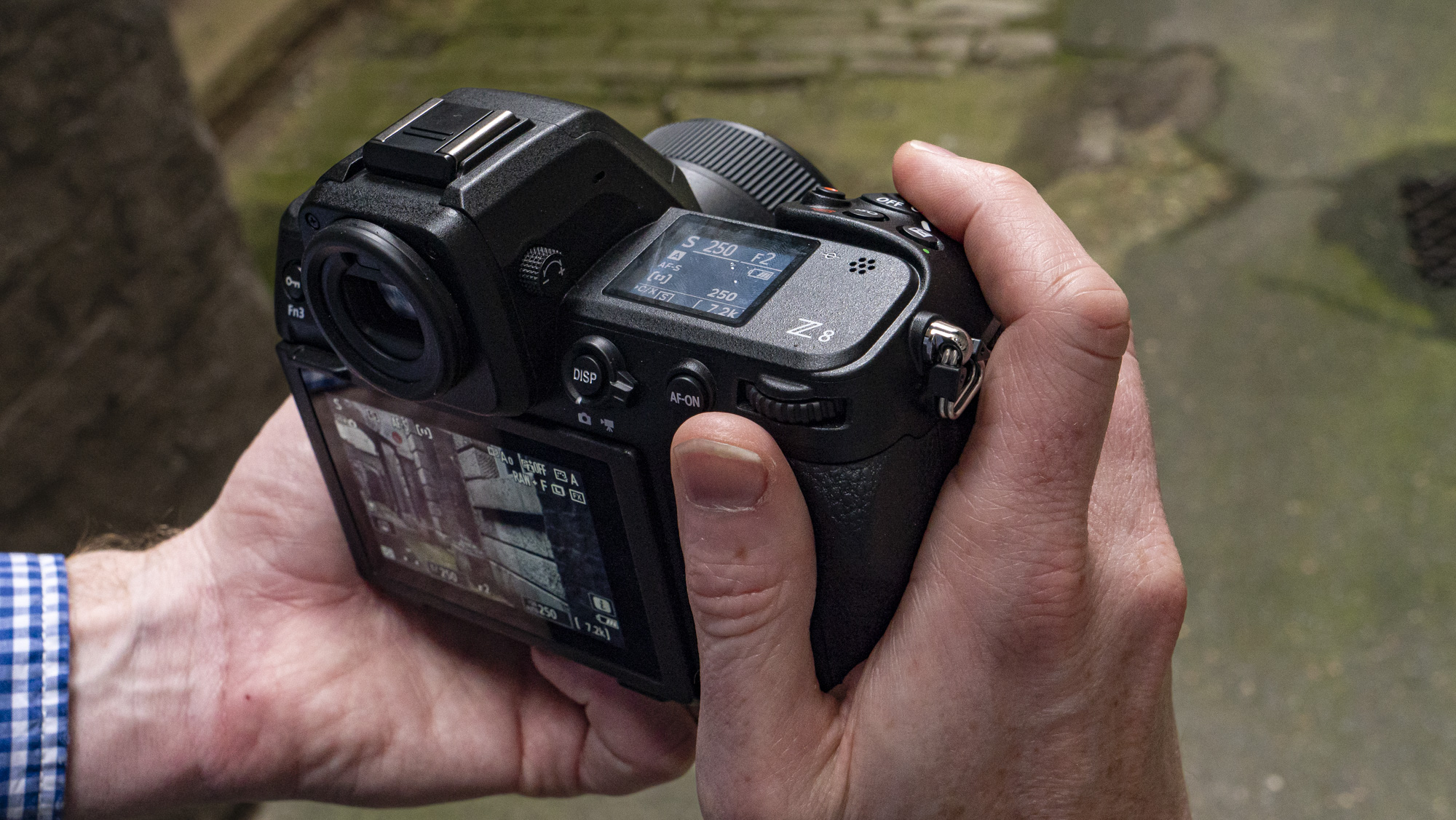 Nikon Z8 camera in the hand