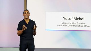 Yusuf Mehdi at the special Surface and AI event in New York
