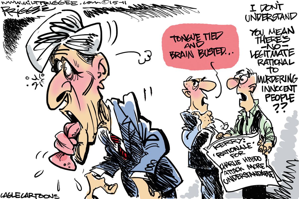 Political cartoon John Kerry Charlie Hebdo | The Week