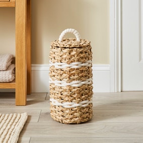 Rope Stripe Toilet Roll Storage Basket