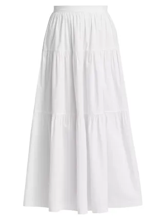 Staud, Sea Tiered Midi-Skirt