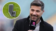 TNT Sports presenter Craig Doyle holding a microphone and an inset of a LIV Golf logo