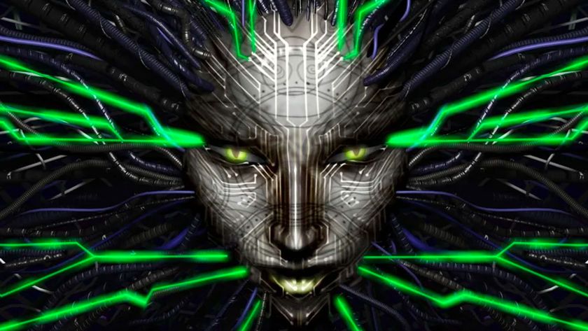 System Shock screenshot of Shodan, a digital face emitting wires
