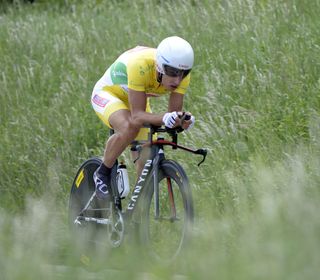 Simon Spilak on stage five of the 2014 Tour de Romandie