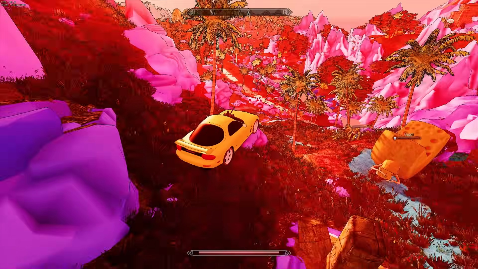 Driving a Mazda in Skyrim.