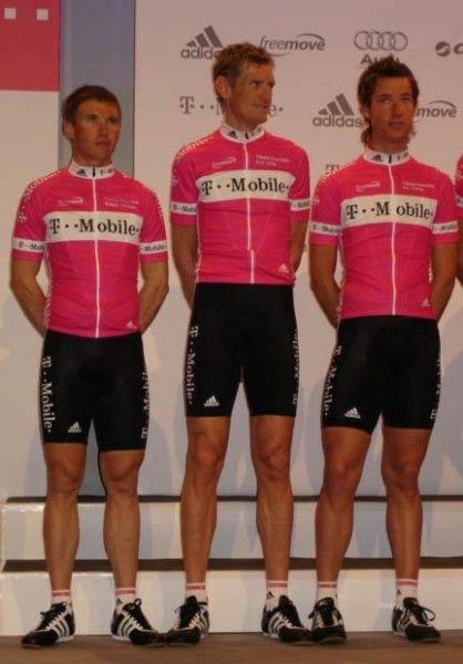 Sergej Yakovlev, Rolf Aldag and Bas Giling (left to right)