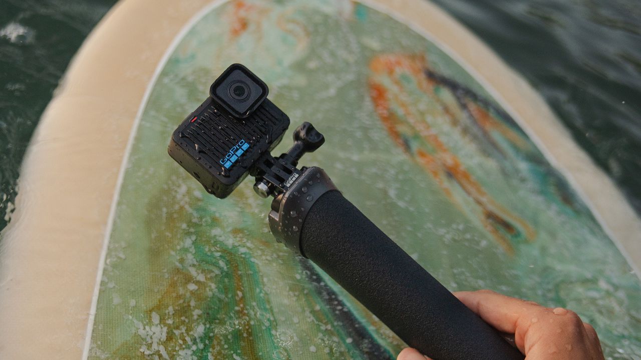 GoPro action camera in use