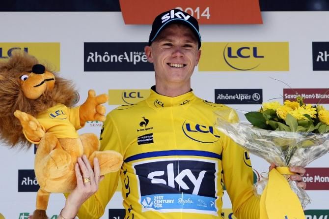 Chris Froome (Team Sky) in yellow