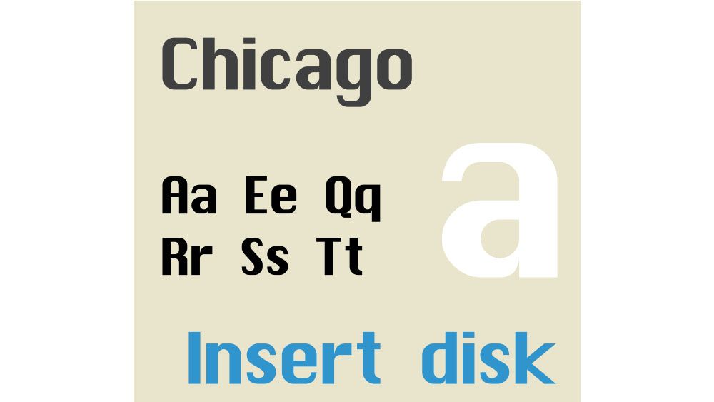 Apple Chicago font