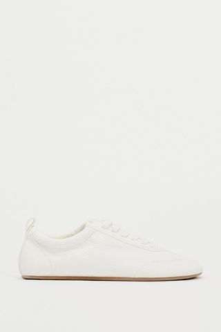 derby style sneakers in white 