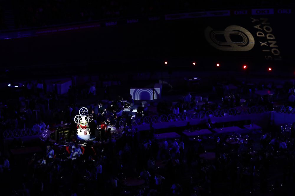 A general view of the London Six Day Race at the Lee Valley Velopark Velodrome